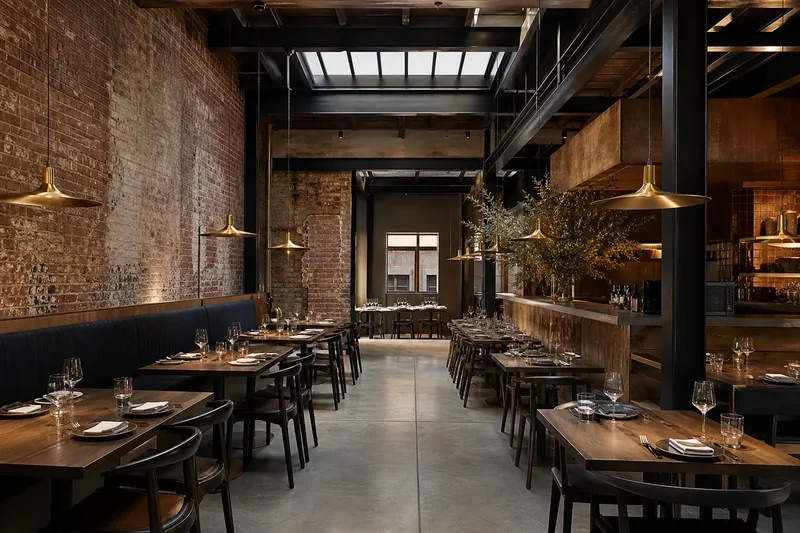 Warm Industrial Dining Concept
